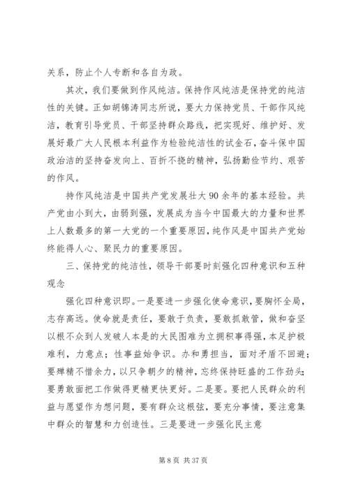 保持党的纯洁性提高党的执政能力5则范文.docx