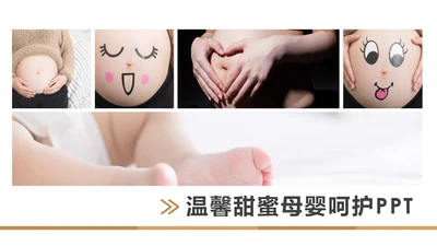 孕妇产妇婴儿新生儿月子护理中心母婴PPT模板