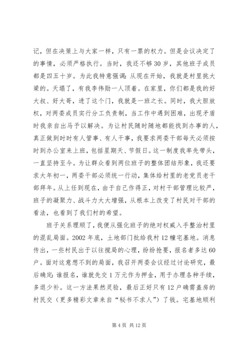 村党支部书记个人典型材料.docx