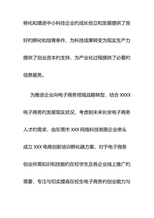 电商创新培训孵化器方案.docx