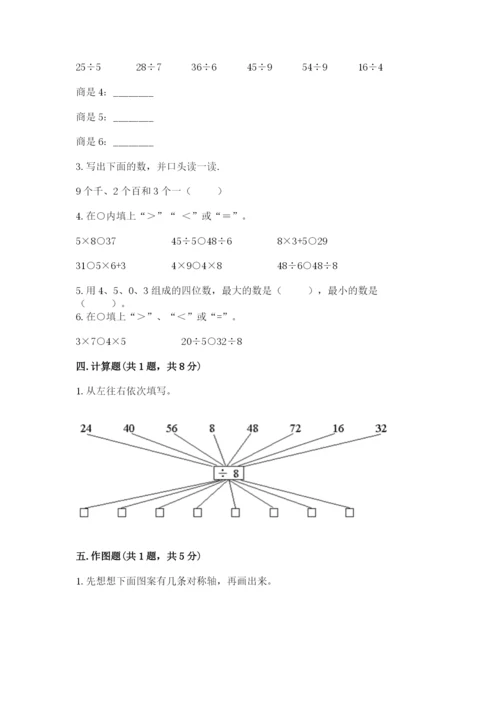 二年级下册数学期末测试卷及完整答案（历年真题）.docx