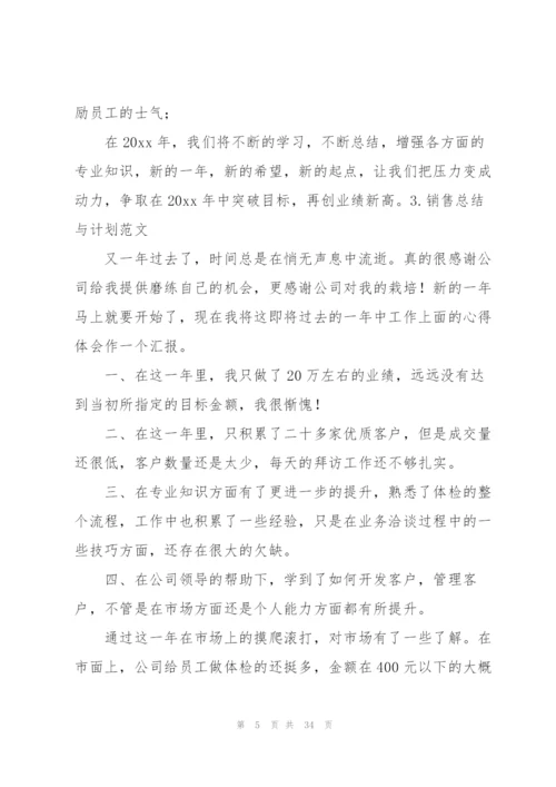 销售总结与计划范文10篇.docx