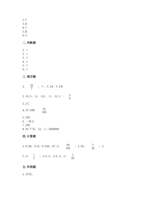 顺庆区六年级下册数学期末测试卷及一套参考答案.docx