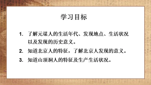 初中历史《人类起源》教学通用PPT课件