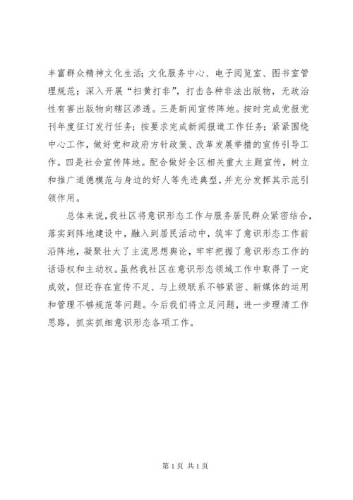 XX年社区意识形态工作总结.docx