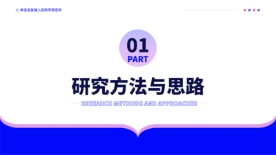 蓝紫色极简沉稳毕业论文答辩PPT模板