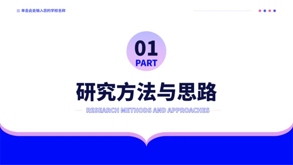 蓝紫色极简沉稳毕业论文答辩PPT模板