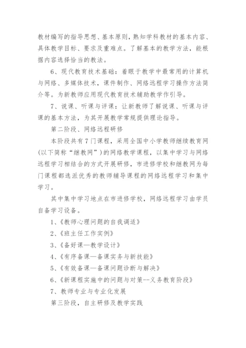 新教师岗前培训方案.docx