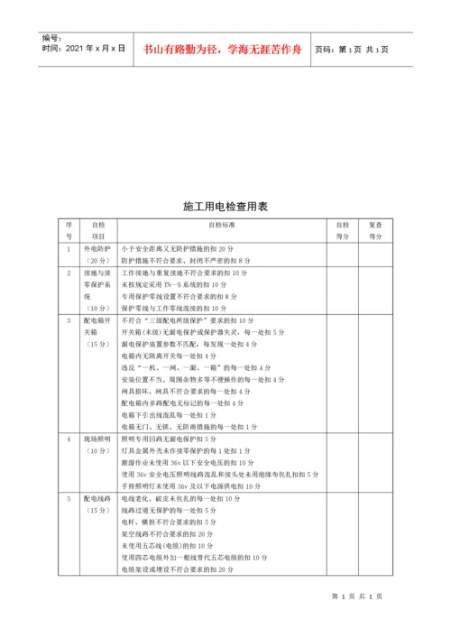 施工现场安全生产检查表.docx