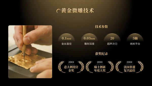 金色商务风黄金珠宝品牌发布会PPT模版