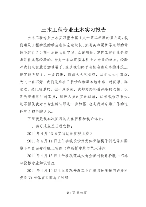 土木工程专业土木实习报告.docx