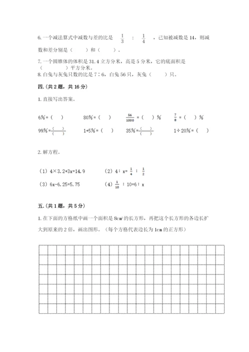 苏教版数学六年级下册试题期末模拟检测卷附完整答案（历年真题）.docx