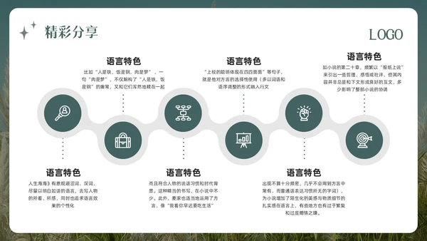 绿色简约人生海海PPT模板宣传PPT动态PPT读书分享