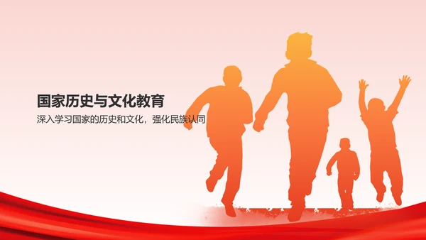 红色喜庆风爱国教育PPT模板