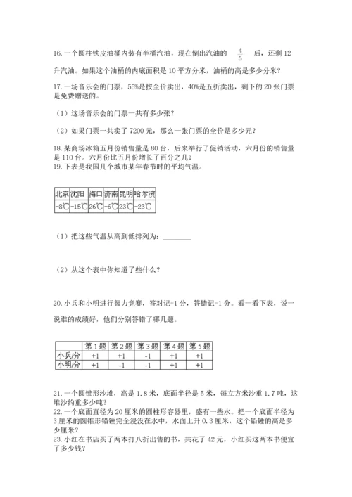 六年级小升初数学应用题50道附参考答案【突破训练】.docx