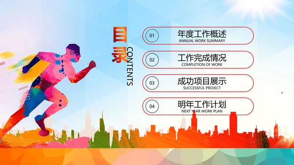跨越2020新年计划年终总结述职报告PPT