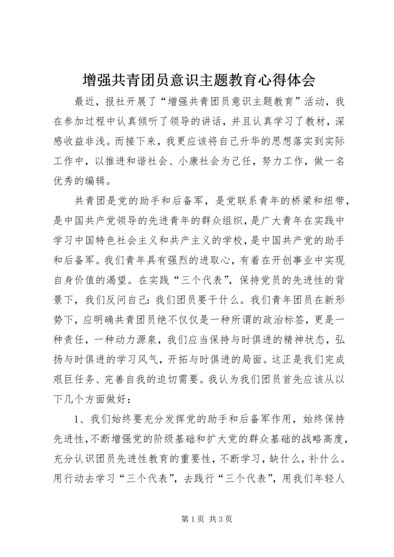 增强共青团员意识主题教育心得体会 (3).docx