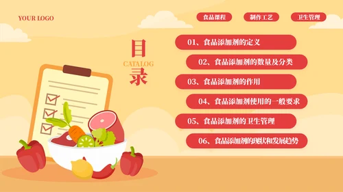 食品添加剂食品安全知识PPT模板