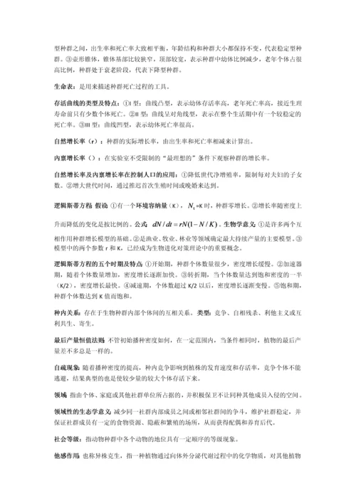 生态学重要知识点归纳总结.docx