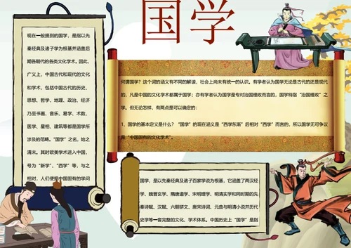 中国风国学经典Word小报