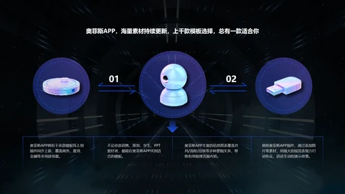 蓝黑科技风数码产品介绍