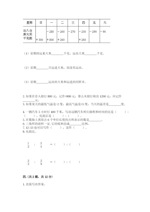 苏教版六年级数学小升初试卷含答案（最新）.docx