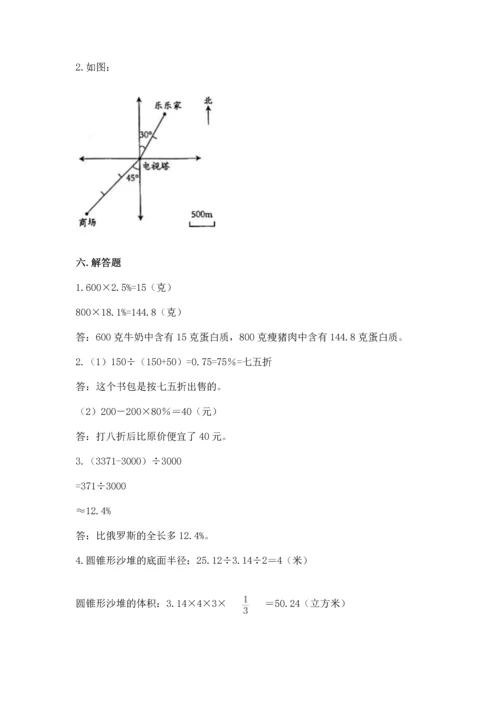 人教版六年级下册数学期末测试卷及答案【必刷】.docx