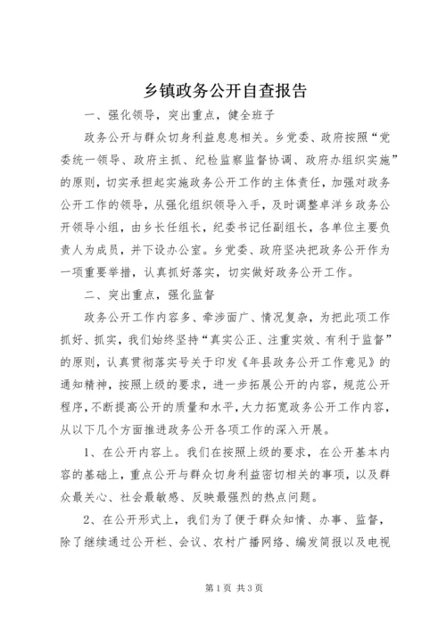 乡镇政务公开自查报告_1.docx