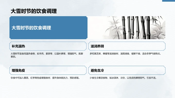 二十四节气大雪PPT模板
