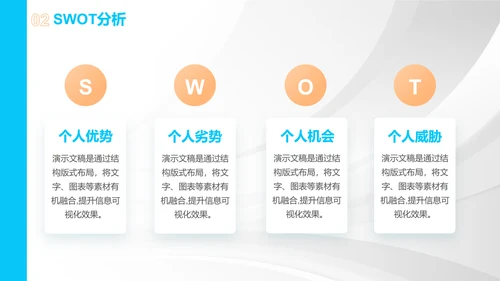 简约几何大学生职业规划PPT模板