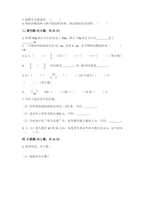 右玉县六年级下册数学期末测试卷往年题考.docx