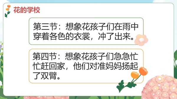 部编版三年级上册《花的学校》课件PPT模板