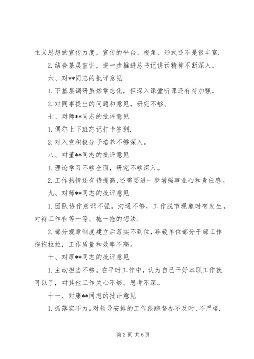 对其他党员同志批评意见（共28条）.docx