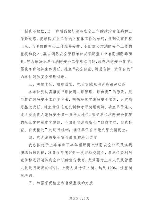 人防办消防安全工作要点.docx