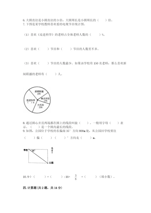 2022人教版六年级上册数学期末测试卷【各地真题】.docx