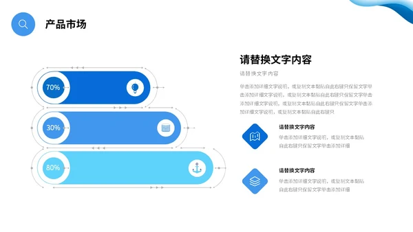蓝色渐变简约流体翻转形状公司简介产品介绍PPT公司介绍