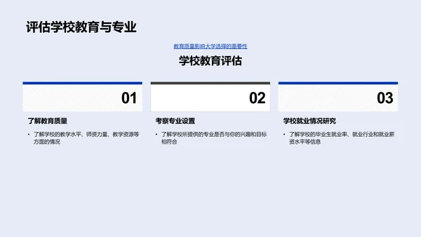 大学选择策略PPT模板