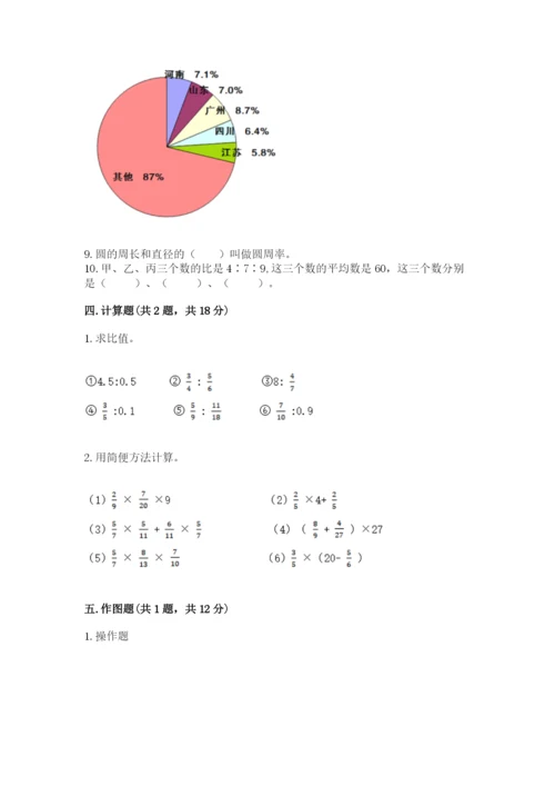 2022六年级上册数学期末测试卷及参考答案【名师推荐】.docx