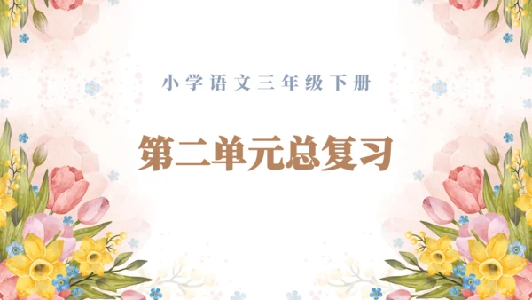 统编版语文三年级下册第二单元复习（课件）