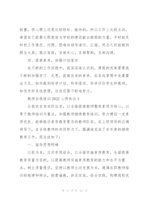 教师自我培训2022心得体会范文.docx