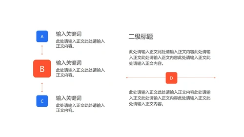 蓝色扁平风会议办公工作总结汇报PPT模板