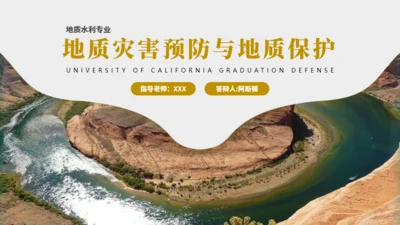 地质灾害预防与环境保护通用PPT模板