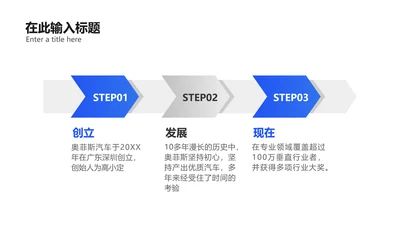 商务简约风格流程3项PPT内容页