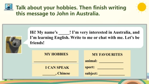 Unit 4 I have a pen pal Part B   Let's try & Let's