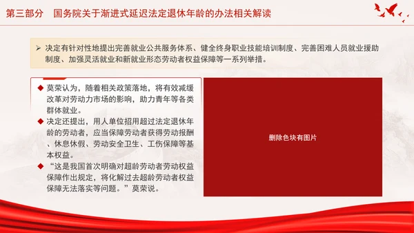 全国人大常委会关于实施渐进式延迟法定退休年龄的决定专题党课PPT