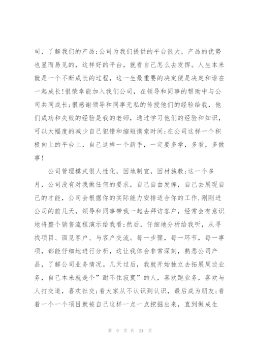 销售员月度总结十篇.docx