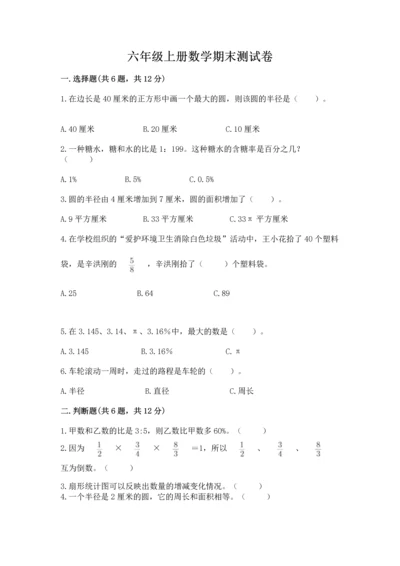 六年级上册数学期末测试卷含完整答案【必刷】.docx