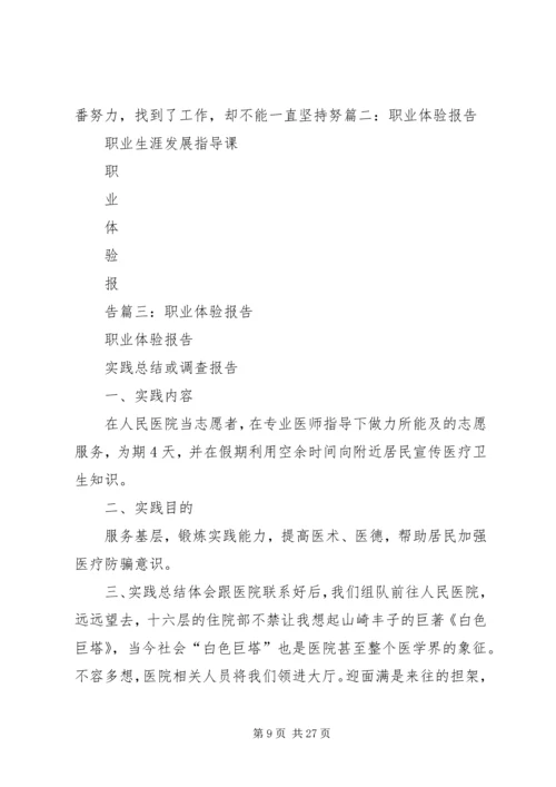 职业体验课外实践方案.docx