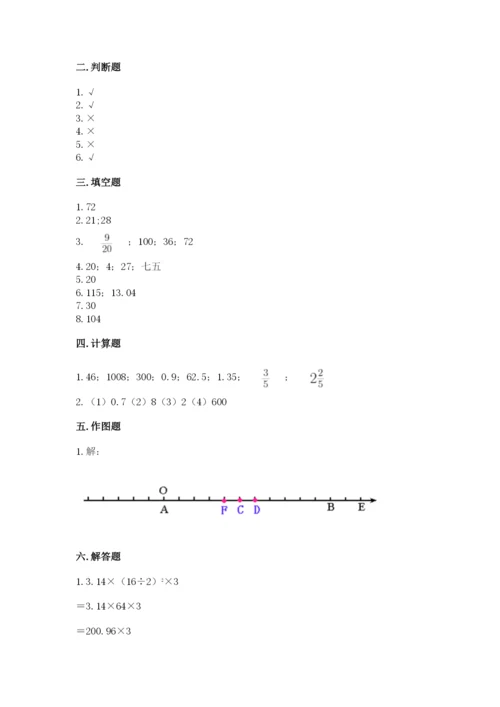 临沂市兰山区六年级下册数学期末测试卷最新.docx