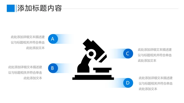 蓝色化学实验医疗科技实验室科研PPT模板